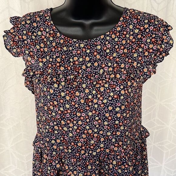 Nordstrom Everleigh Floral Ruffle Blouse Size Large - Picture 2 of 11